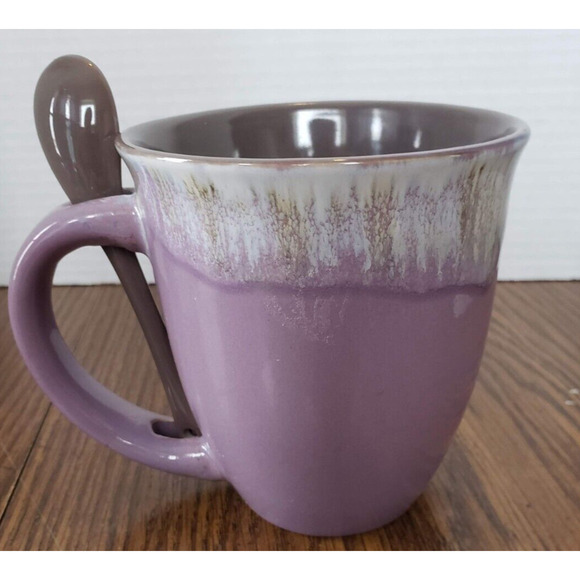 South Dakota Mt Rushmore Purple Souvenir Coffee Cup Tea Mug With Stir Spoon - Picture 4 of 8